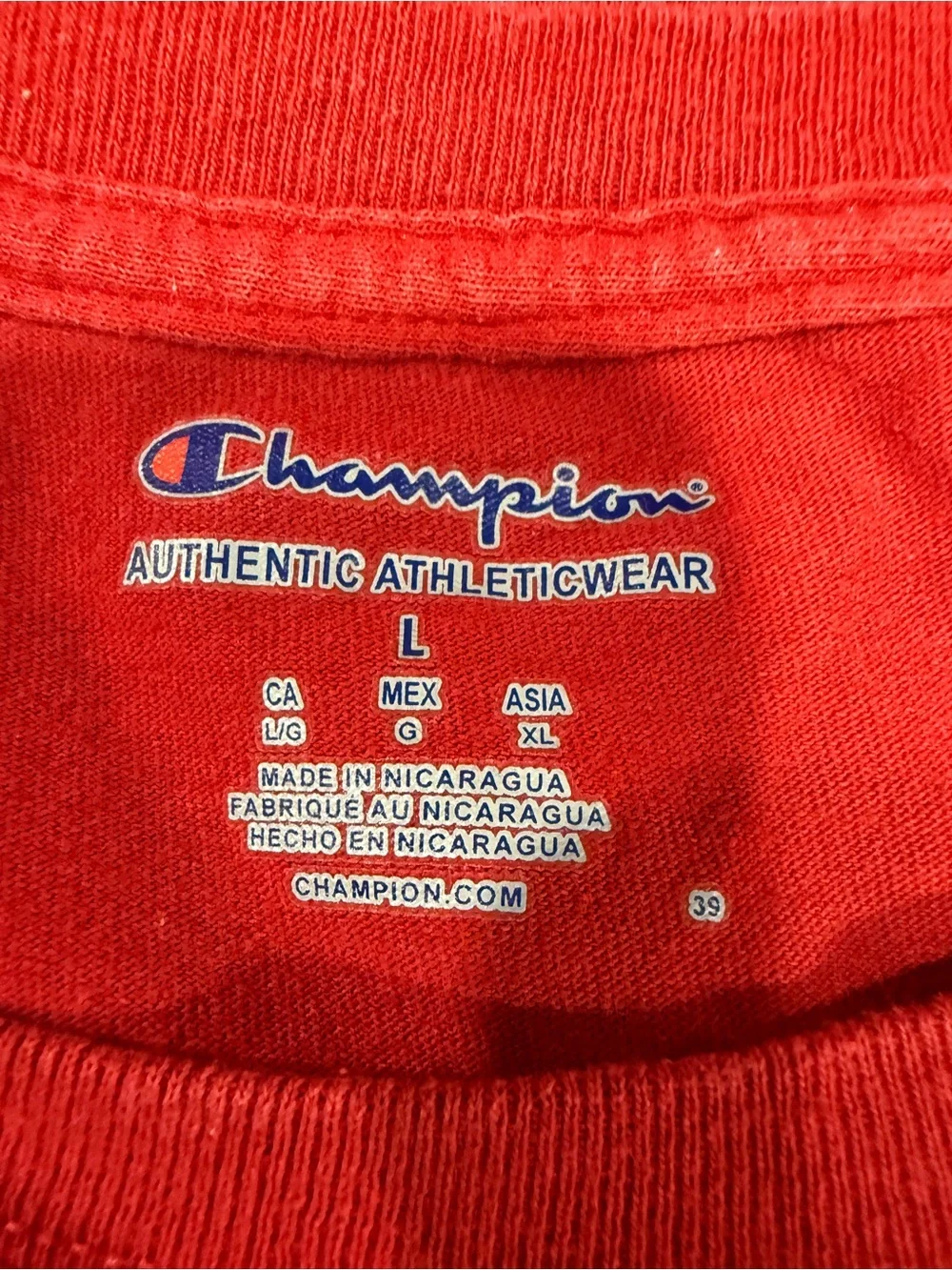 Champion Temple Football T-Shirt Men’s Large Red NCAA College Sports Graphic Tee - Picture 8 of 8